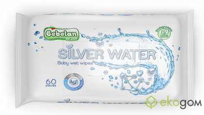 SILVER WATER кърпи със сребърна вода 60 бр./пакет - MK BS60