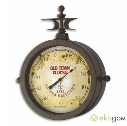  'Nostalgia' wall clock and thermometer 
