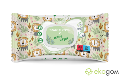 Влажни кърпи Idea Baby с Алое Вера 72 бр/пак. с капак - MK-IBAK72